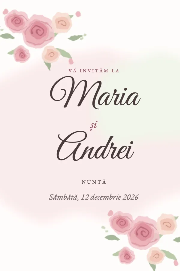 Modelul Trandafiri în acuarelă